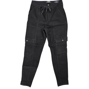 Judy Blue 11/30 Black Cargo Jogger Pants Womens High Rise Utility Streetwear